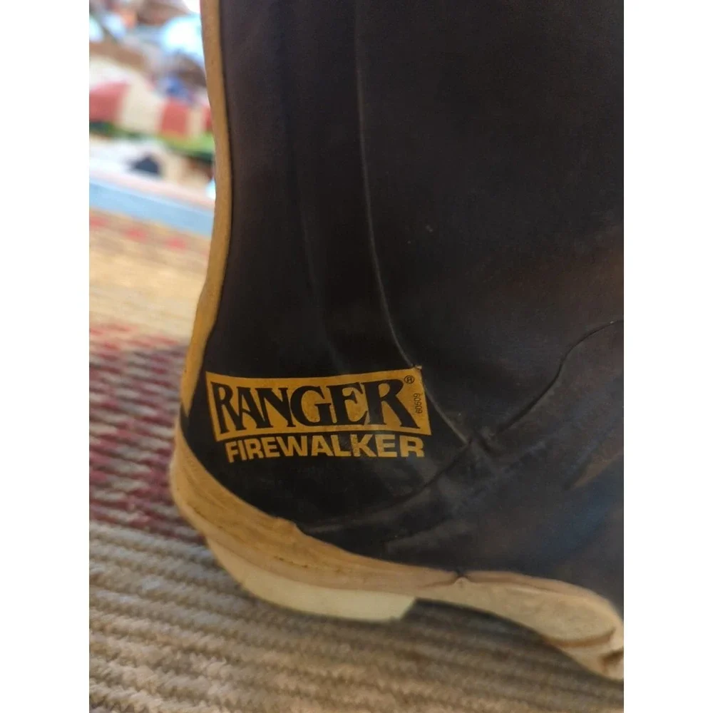Firewalker Ranger Firefighter Rubber Boots Size 6 Medium Width Steel Toe‎